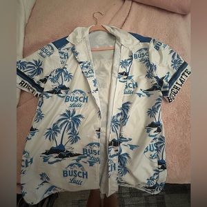 Busch Latte Busch Lite Hawaiian Beer Shirt Fun Drinking Shirt